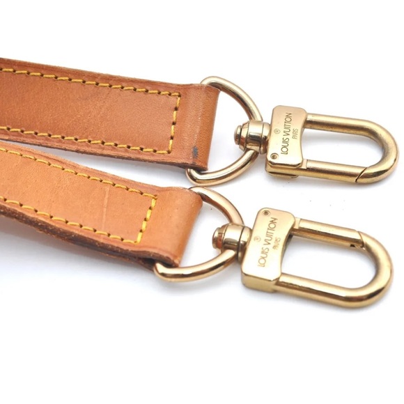 LOUIS VUITTON Replacement Vachetta Leather Shoulder Strap with LV Clasps and Pad - Picture 8 of 17